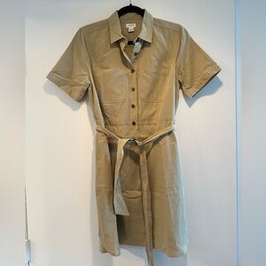 J.Crew Utility Khaki Shirt Dress